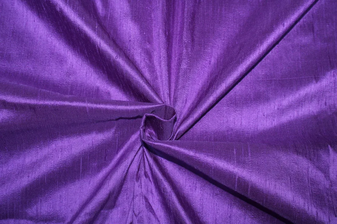 100% pure silk dupioni fabric PINK X BLUE colour 54" wide with slubs MM87[4]