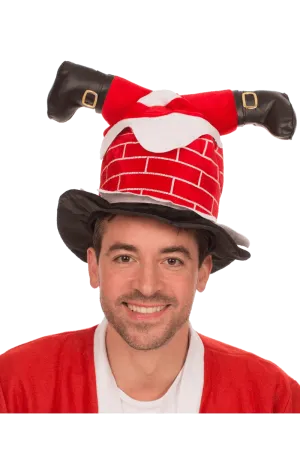 Adult Santa Stuck in Chimney Hat Accessory