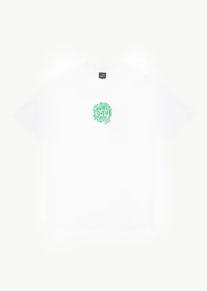 AFENDS Mens Circular - Graphic Retro T-Shirt - White