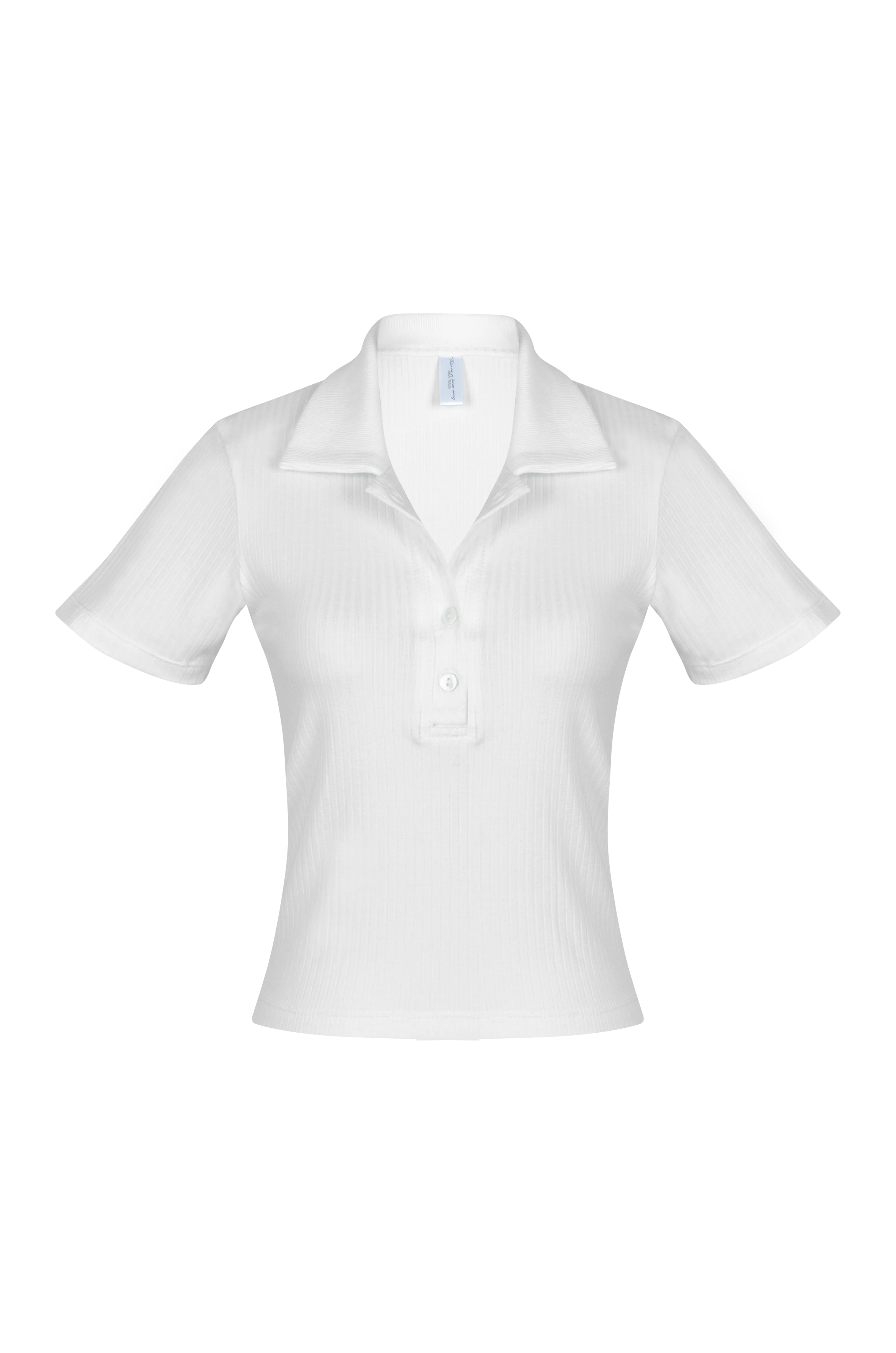 Alix Button Tee White