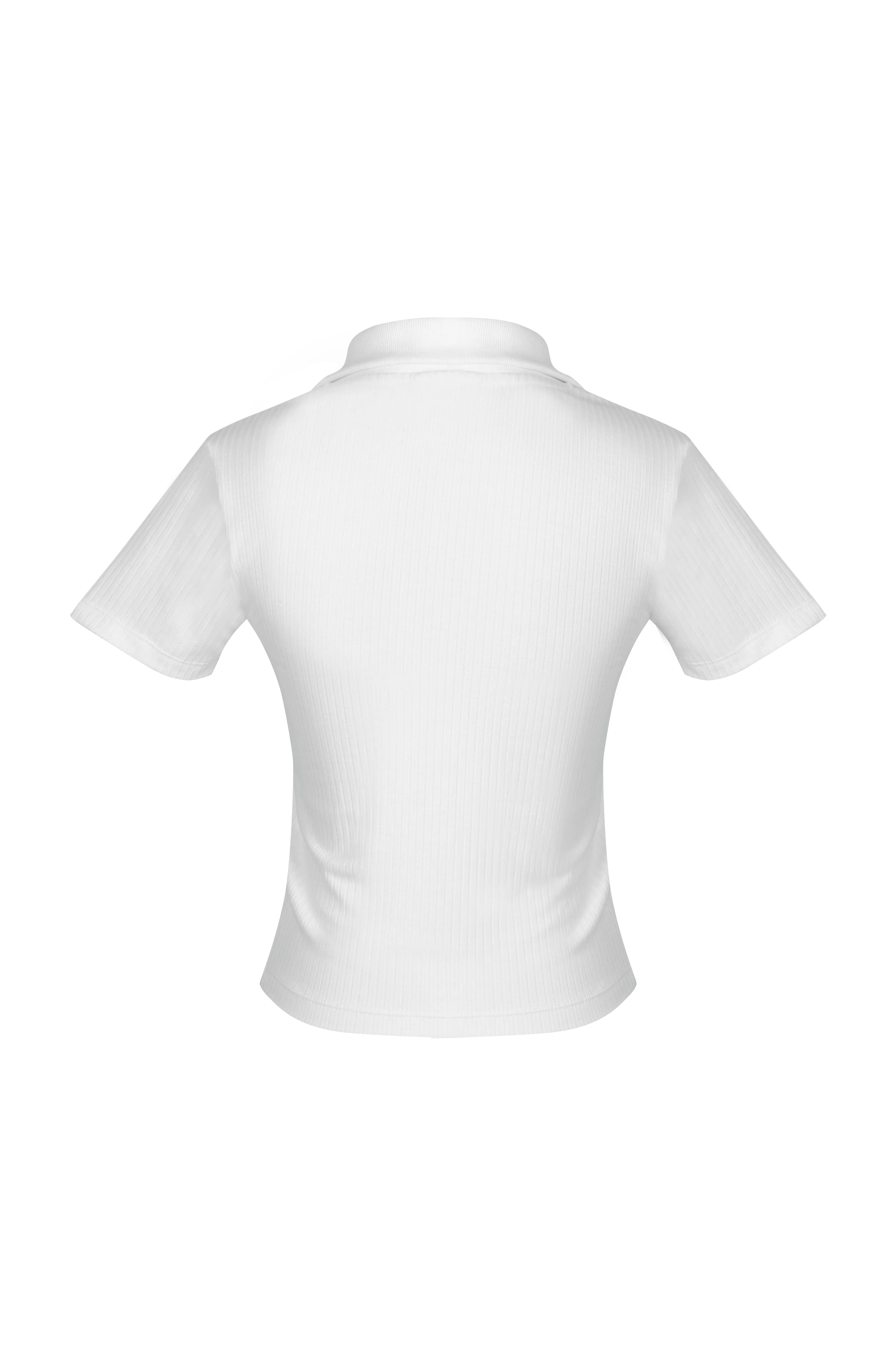 Alix Button Tee White