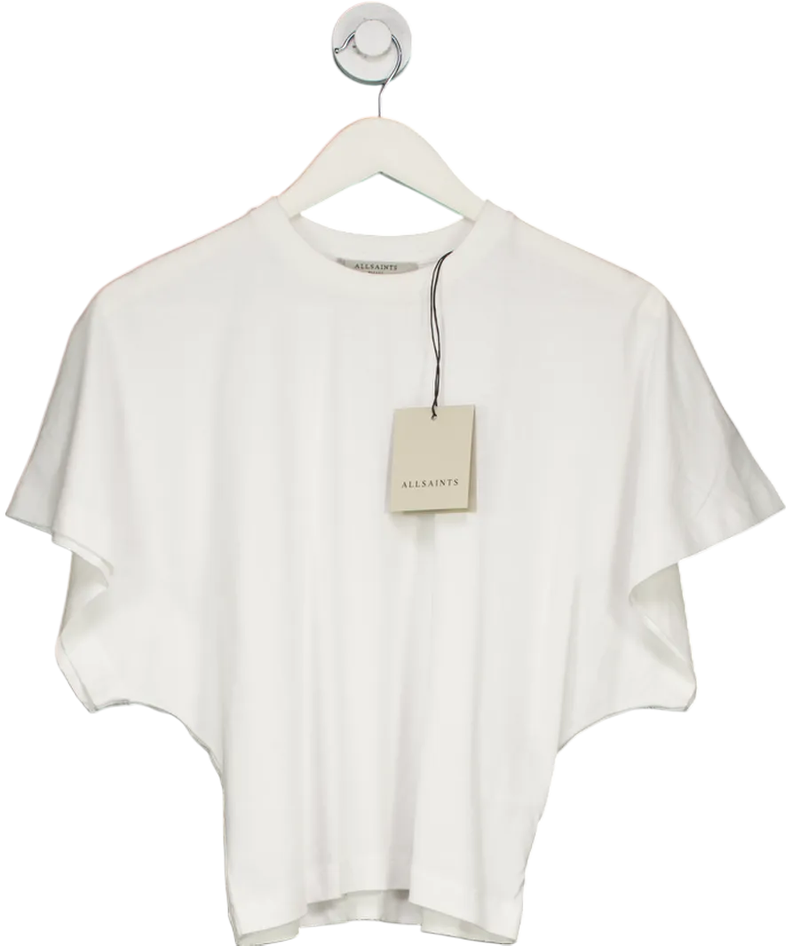 All Saints White Artia Relaxed Fit T-shirt UK S
