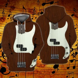 Bass Guitar 3D All Over Printing T Shirt For Guitar Lover, Best Quality Sublimation Shirts For Bass Guitar Men