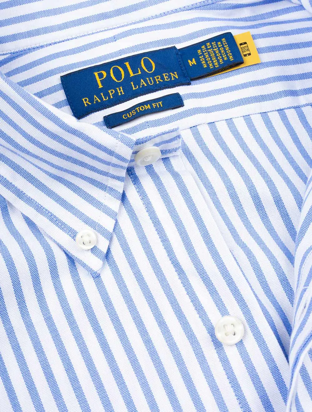 Button Down Oxford Stripe Shirt Blue