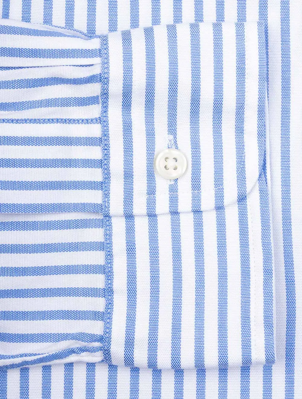 Button Down Oxford Stripe Shirt Blue