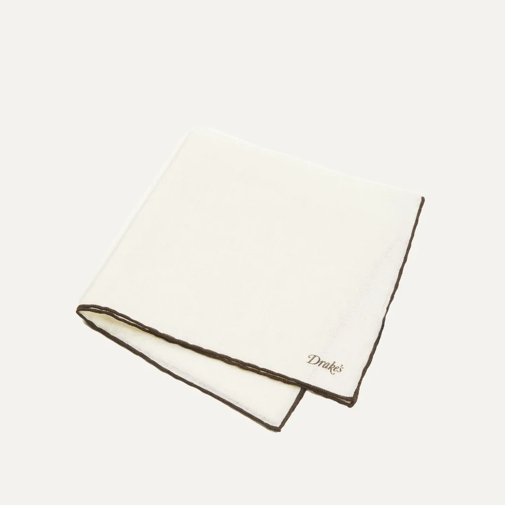 Contrast Shoe String Pocket Square
