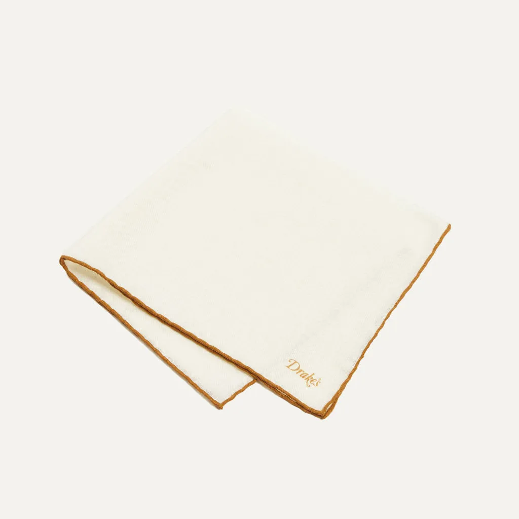 Contrast Shoe String Pocket Square
