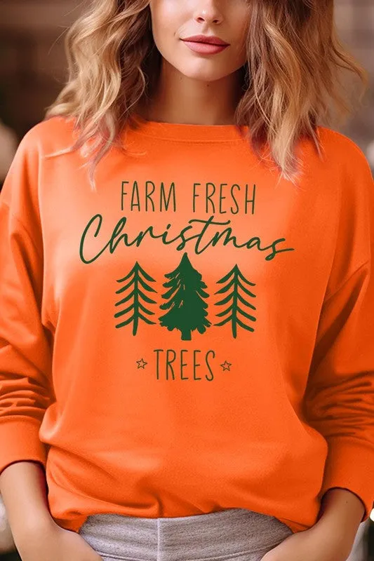 Farm Fresh Christmas Trees Fleece Sweatshirts
