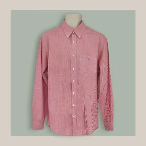 Gant Mens Regular Fit Broadcloth Shirt Red Size L