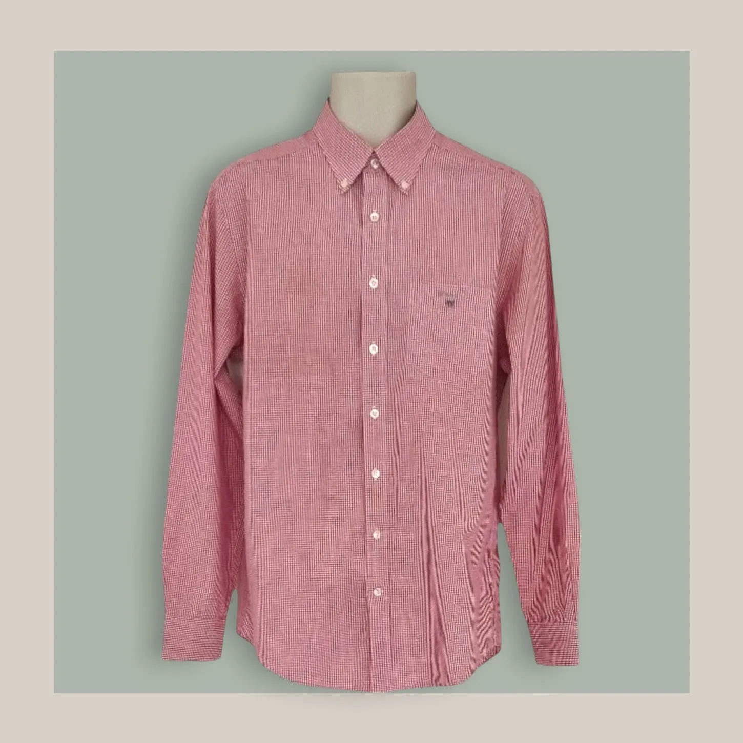 Gant Mens Regular Fit Broadcloth Shirt Red Size L