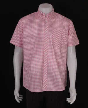 Gingham Shirt | Pink Retro Mens Gingham Shirt uk