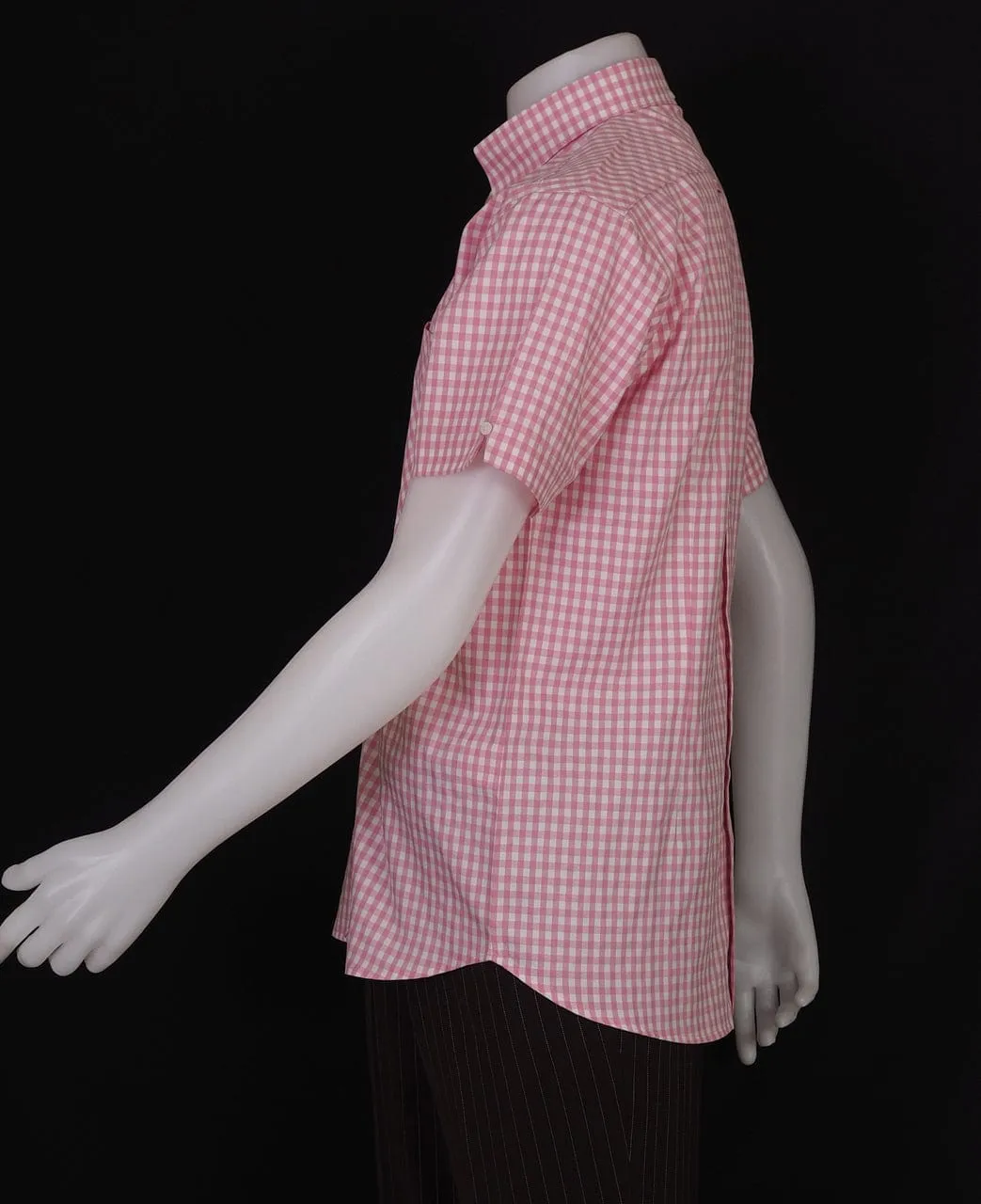 Gingham Shirt | Pink Retro Mens Gingham Shirt uk