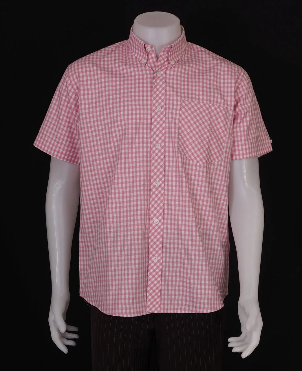 Gingham Shirt | Pink Retro Mens Gingham Shirt uk