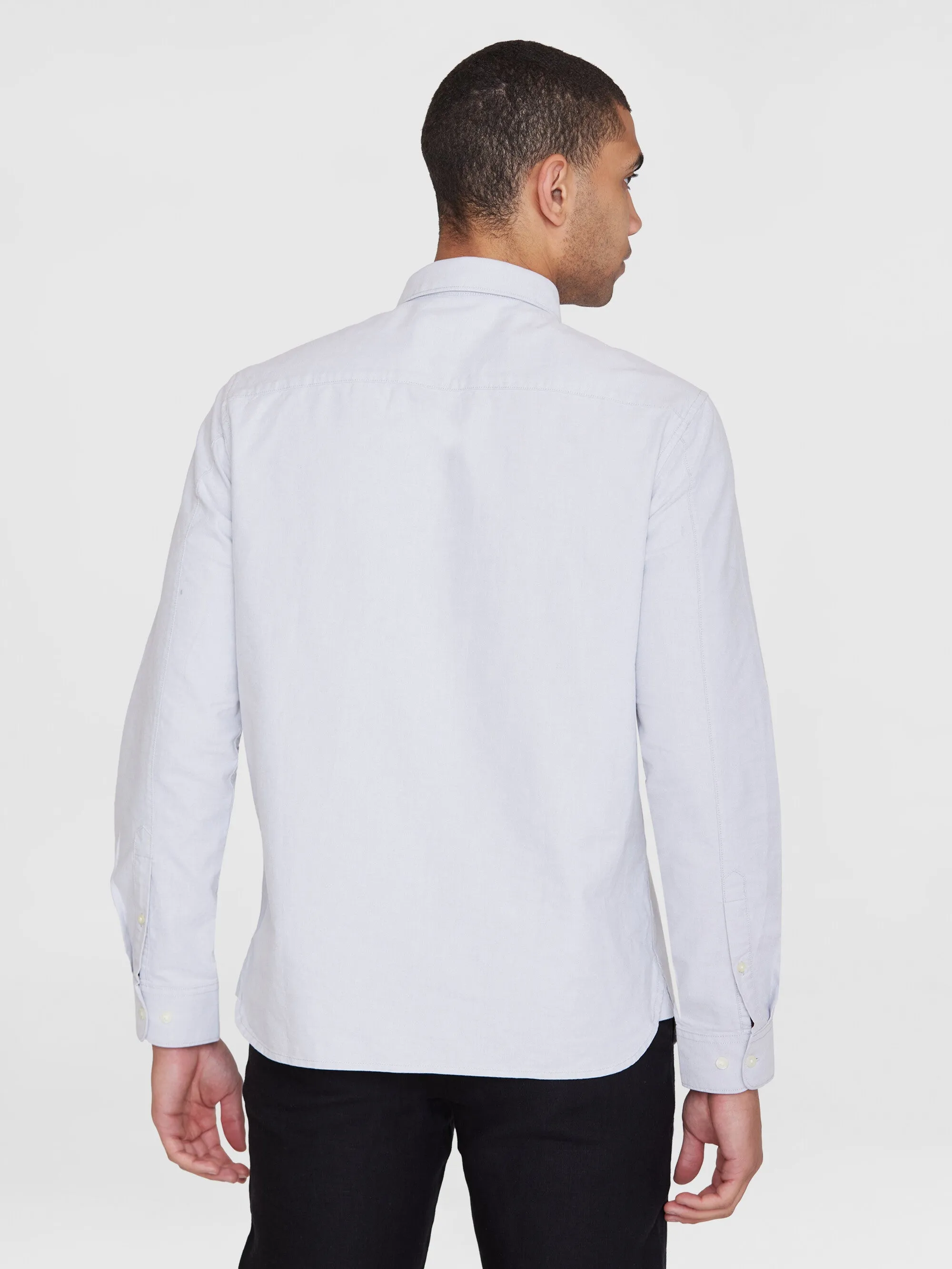 Harald Small Owl Oxford Regular Fit Shirt - GOTS/Vegan - Alloy