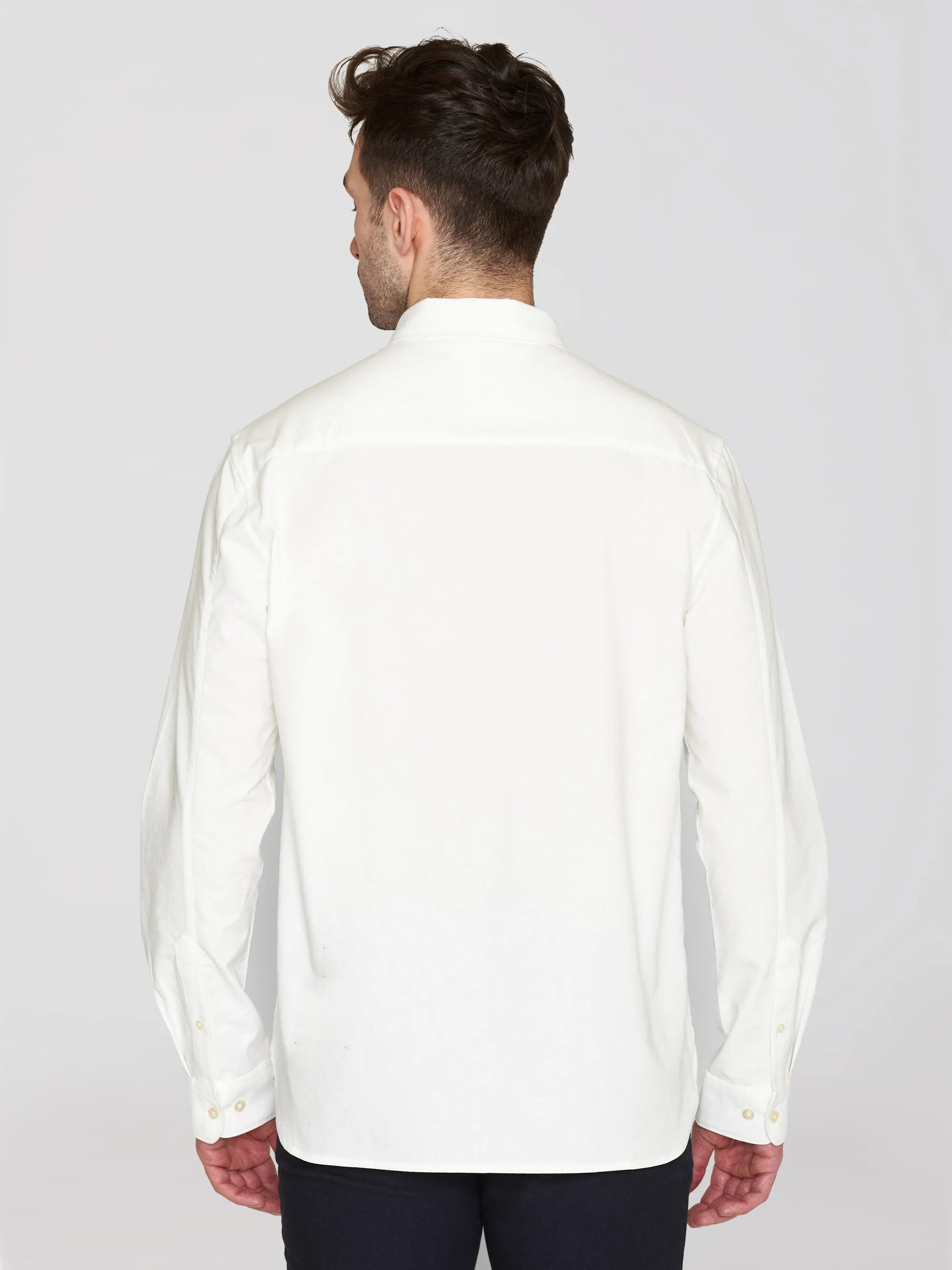 Harald Small owl oxford regular fit shirt - GOTS/Vegan - Bright White