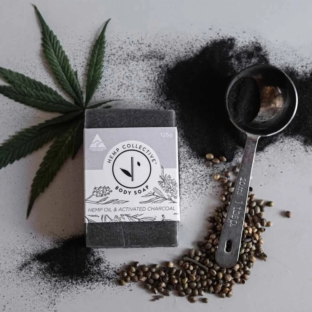 Hemp Collective Soap Bar - Hemp Oil & Activated Charcoal 125g
