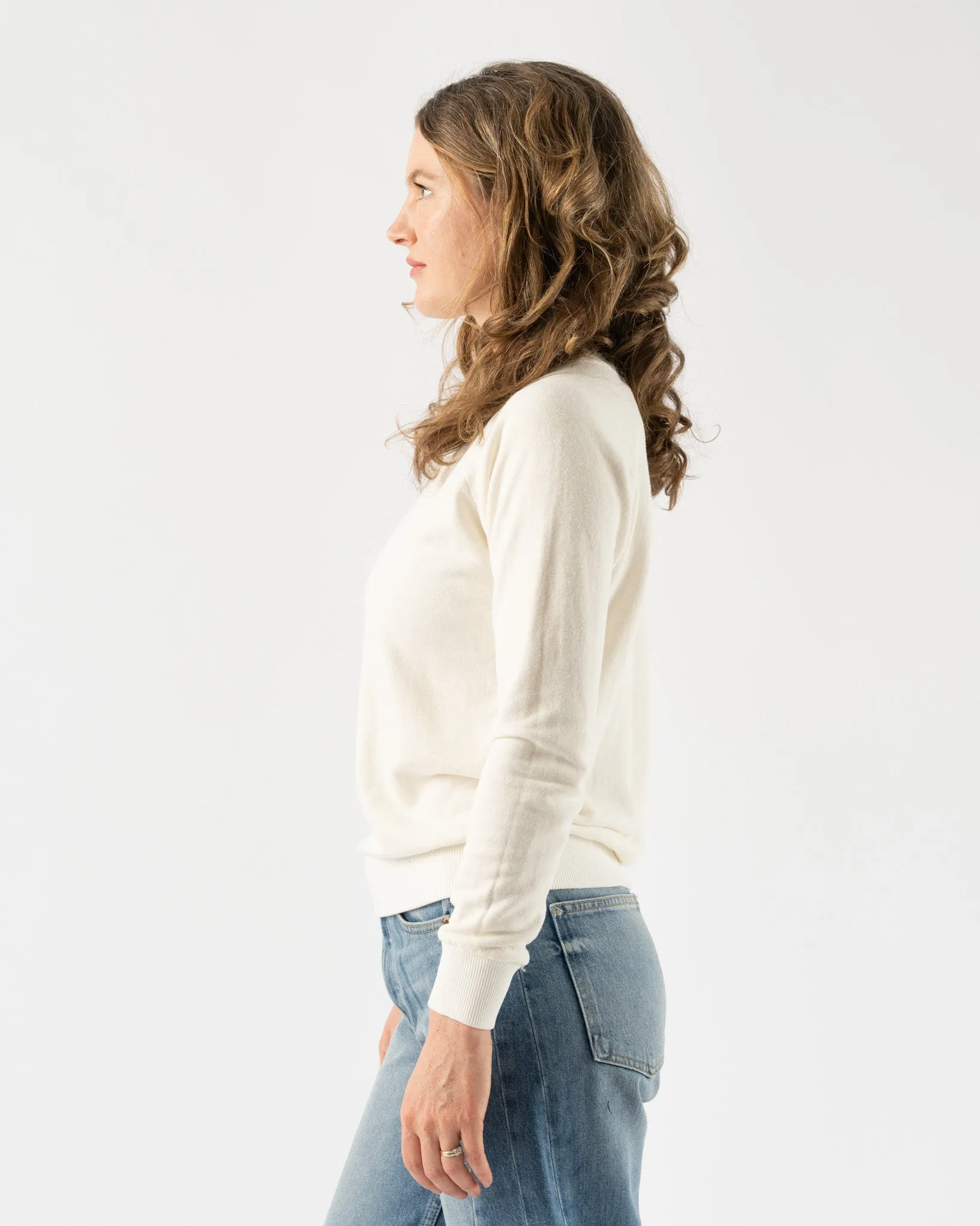 Jungmaven Alpine Raglan Sweatshirt in Washed White