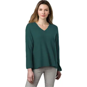 Kinross Cashmere Hi Low Easy Vee- Women's