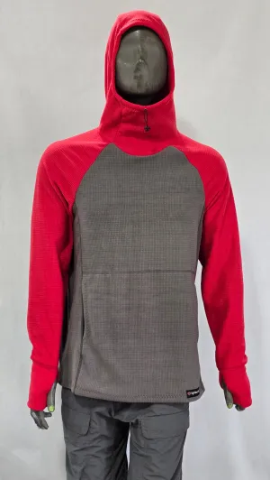 Men's Hoodie - Gray w/ Red sleeves & hood