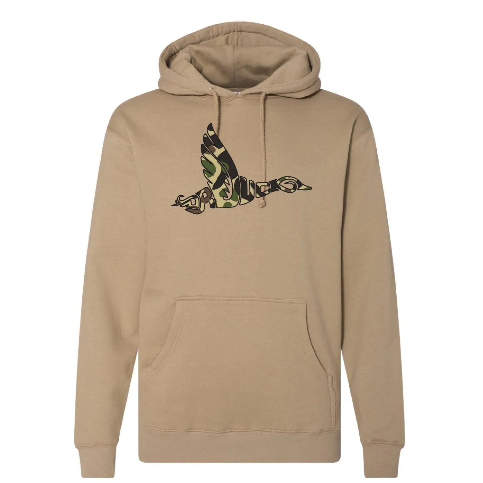 OLD SCHOOL CAMO LOGO HEAVYWEIGHT STANDARD HOODED SWEATSHIRT - SANDSTONE (ONLY 5 LEFT)