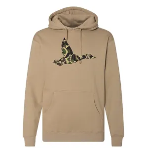 OLD SCHOOL CAMO LOGO HEAVYWEIGHT STANDARD HOODED SWEATSHIRT - SANDSTONE (ONLY 5 LEFT)