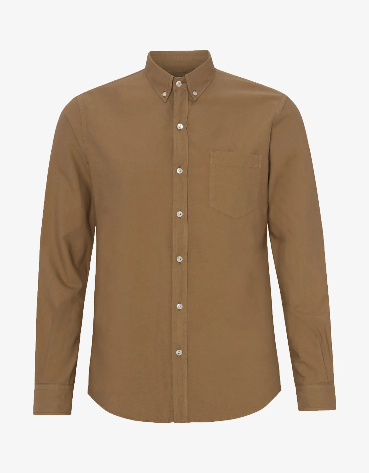 Organic Button Down Shirt - Sahara Camel