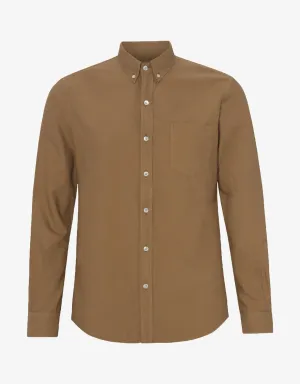Organic Button Down Shirt - Sahara Camel