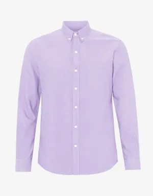 Organic Button Down Shirt - Soft Lavender