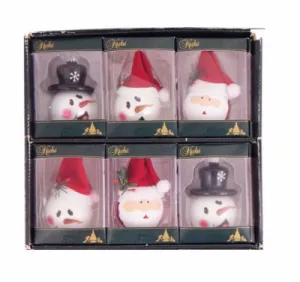Ornament, Porcelain Figurine, White, Assorted, 2.25-In.