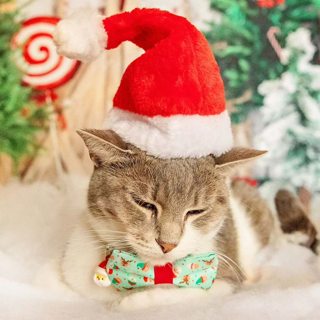 Pet Santa Hat - Christmas Photo Prop | X-Small Mini Size for Cats, Kittens   Small Dogs