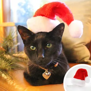 Pet Santa Hat - Christmas Photo Prop | X-Small Mini Size for Cats, Kittens   Small Dogs