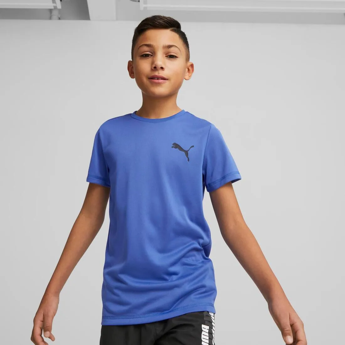 Puma Active Small Logo Boy's Tee - Blue