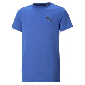Puma Active Small Logo Boy's Tee - Blue