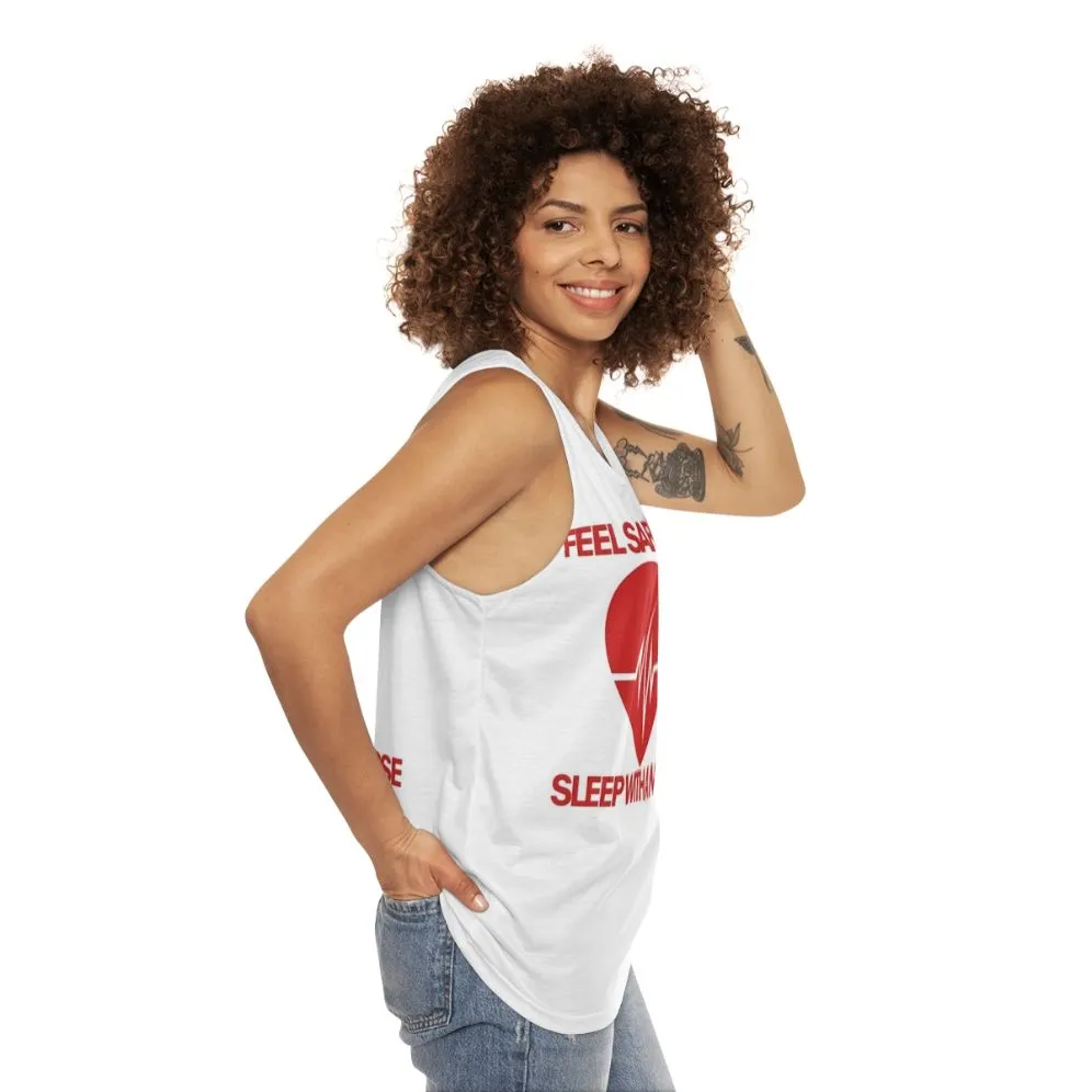 "Feel Safe With a Nurse" Unisex Tank Top