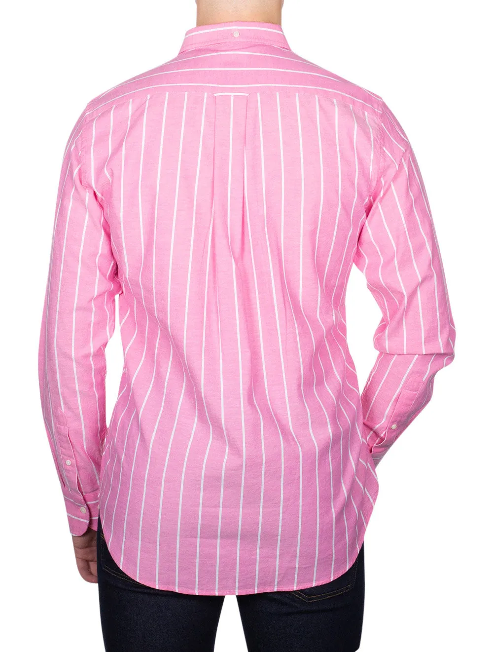 Regular Fit Oxford Stripe Shirt Perky Pink