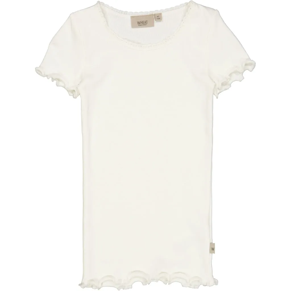 Rib T-Shirt Lace SS