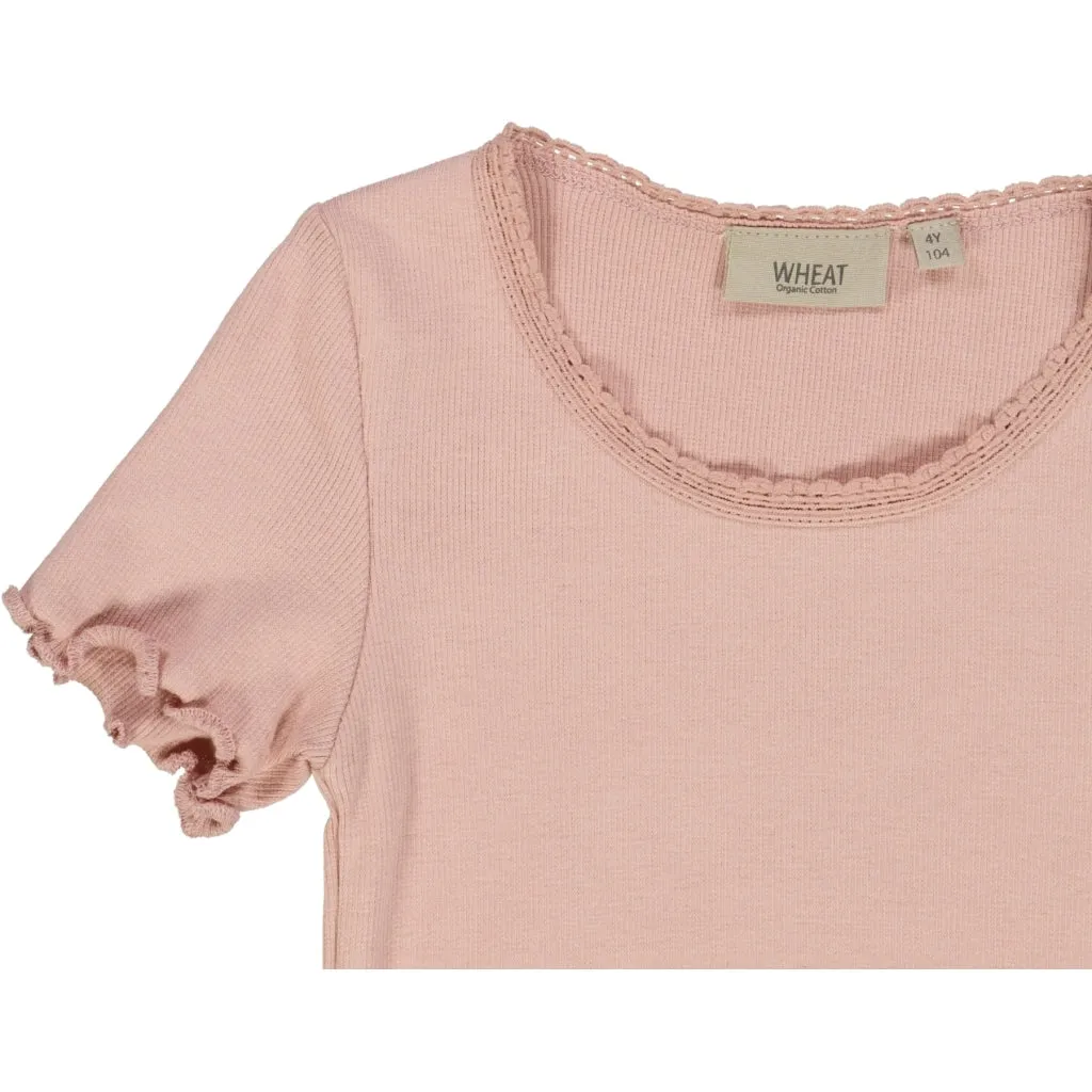Rib T-Shirt Lace SS