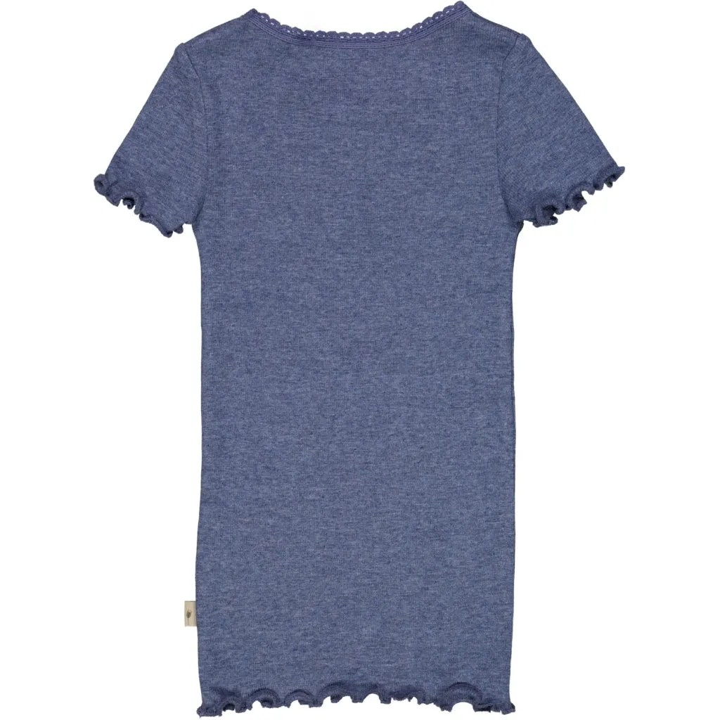 Rib T-Shirt Lace SS