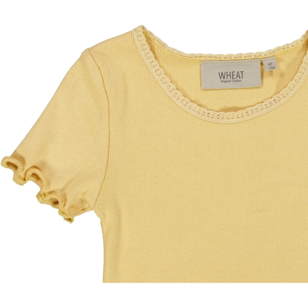 Rib T-Shirt Lace SS
