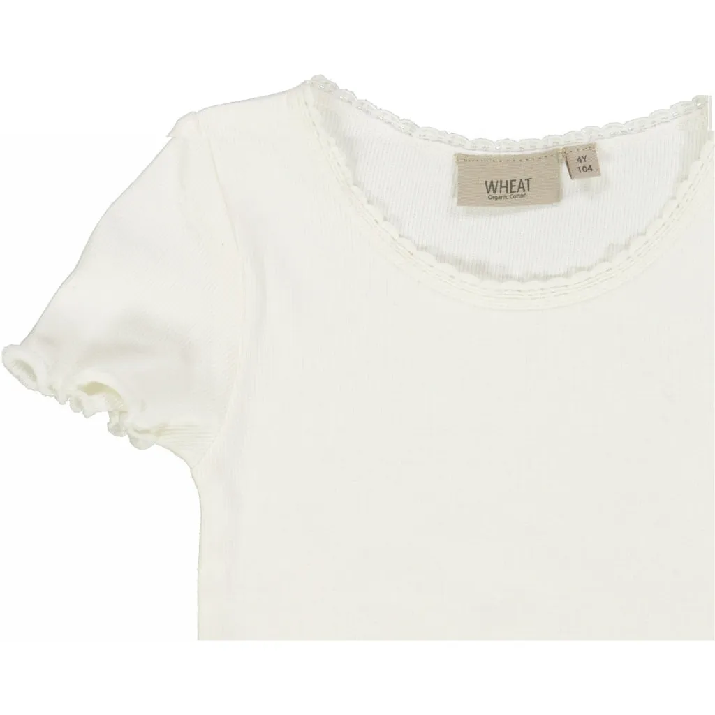 Rib T-Shirt Lace SS