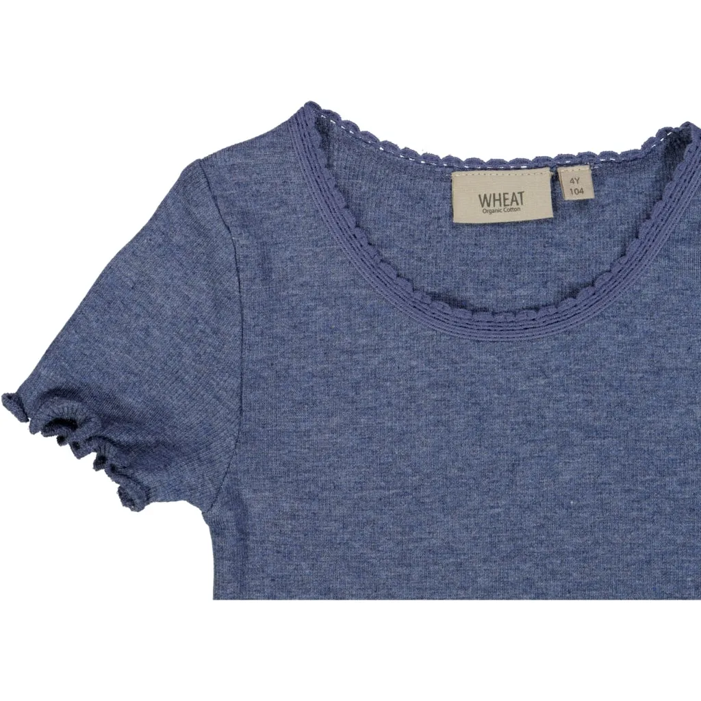 Rib T-Shirt Lace SS