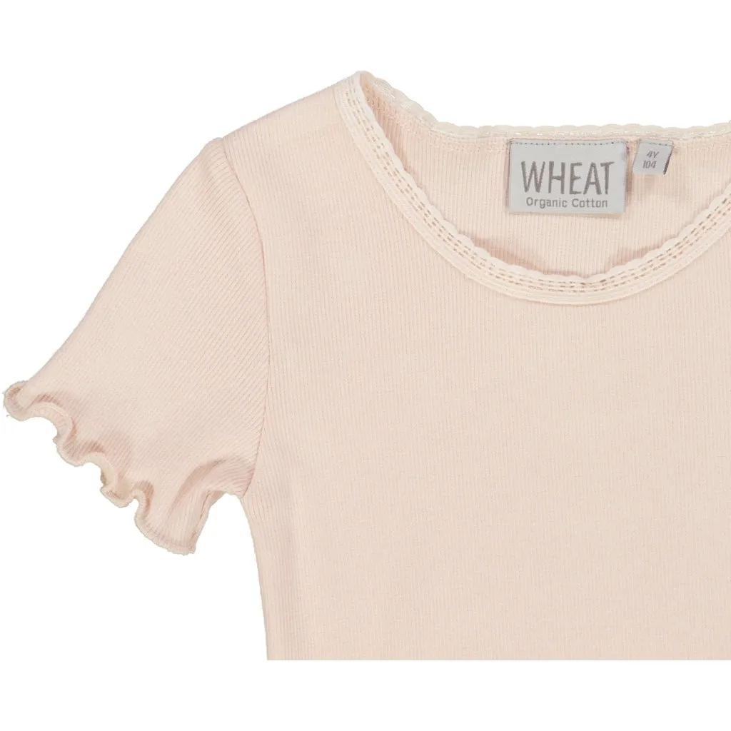 Rib T-Shirt Lace SS