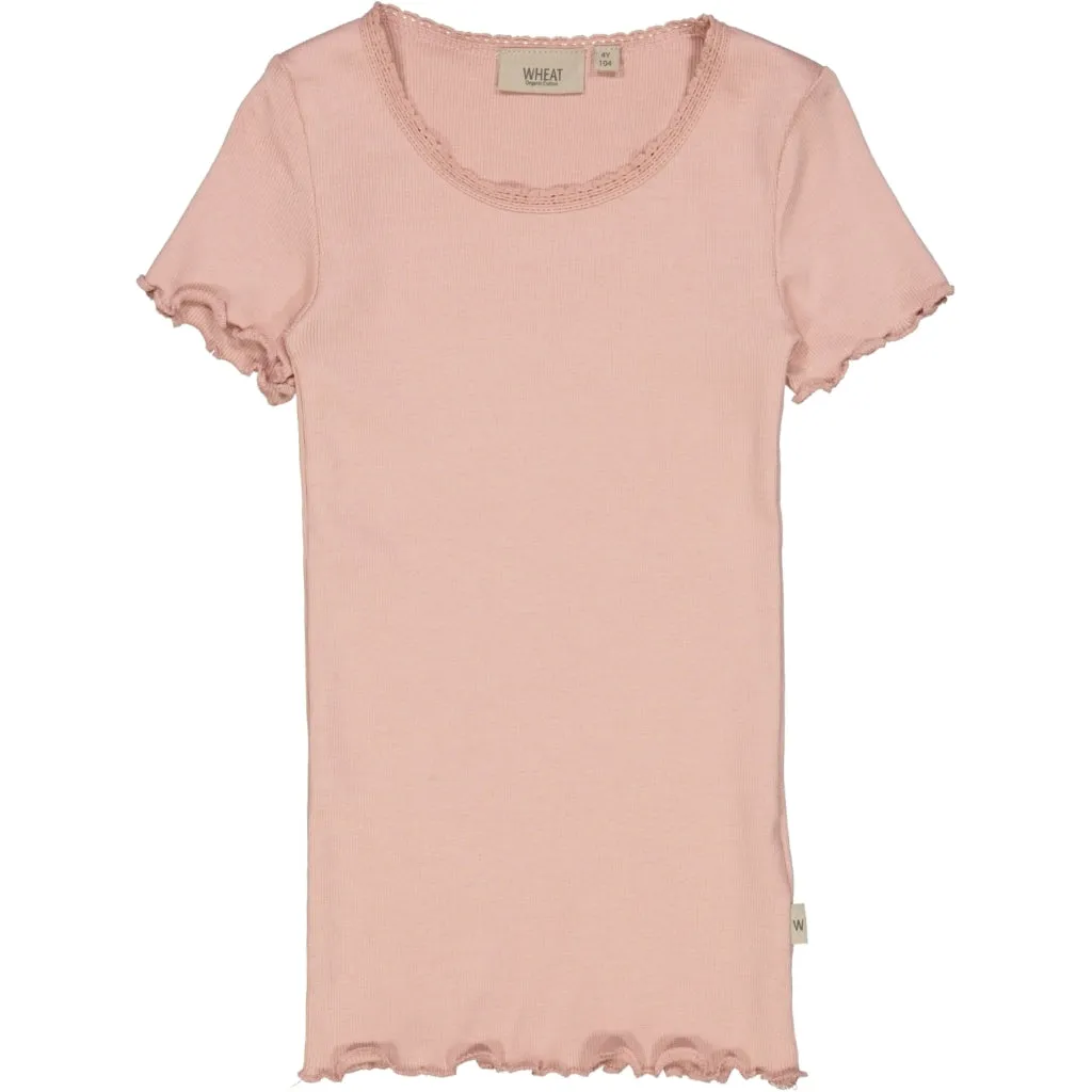 Rib T-Shirt Lace SS