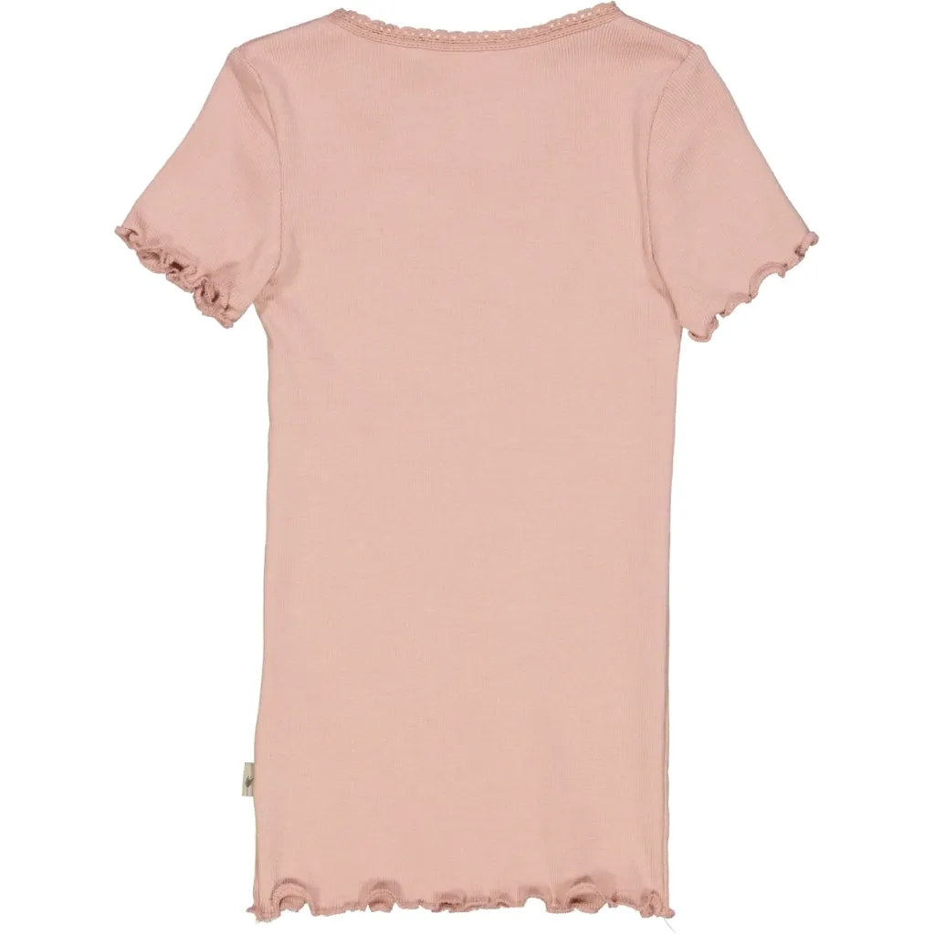Rib T-Shirt Lace SS