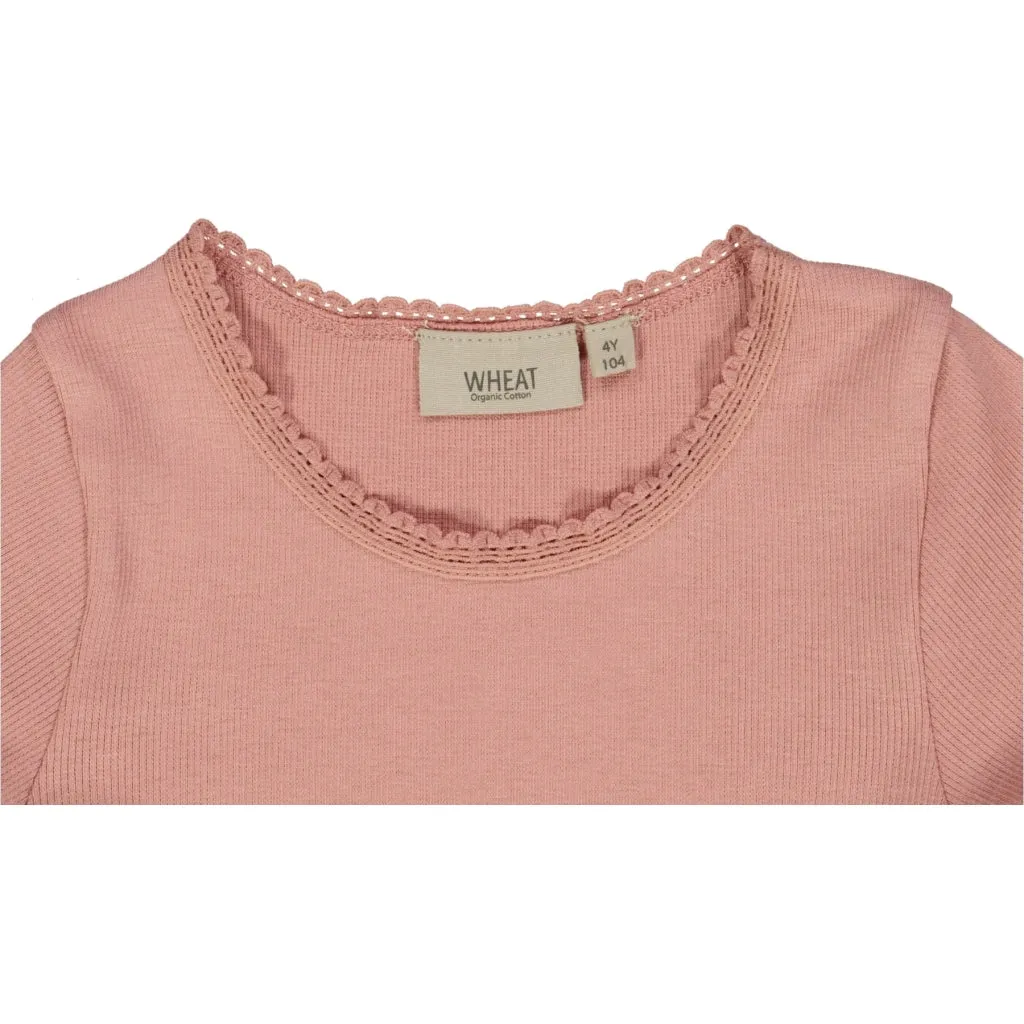 Rib T-Shirt Lace SS