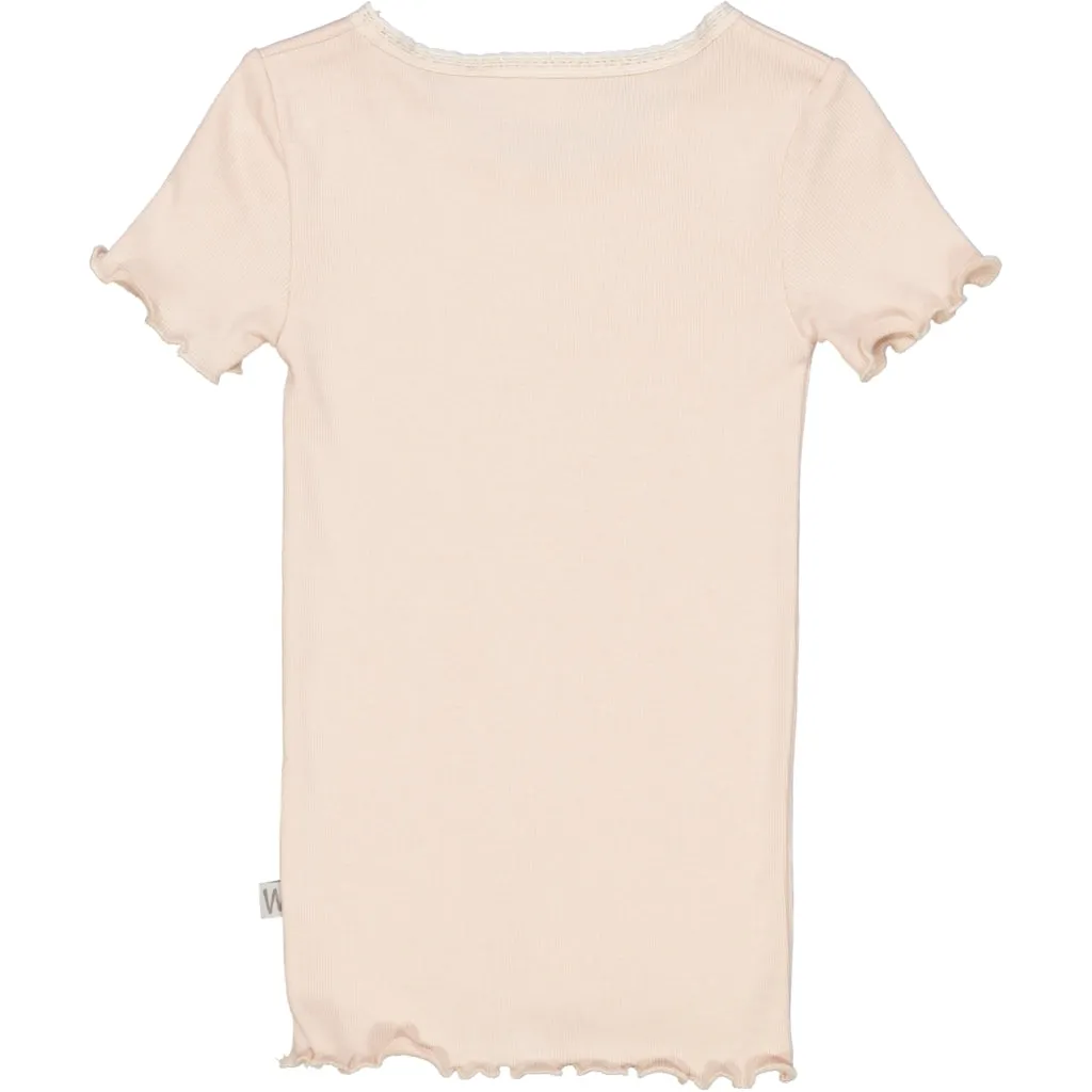 Rib T-Shirt Lace SS