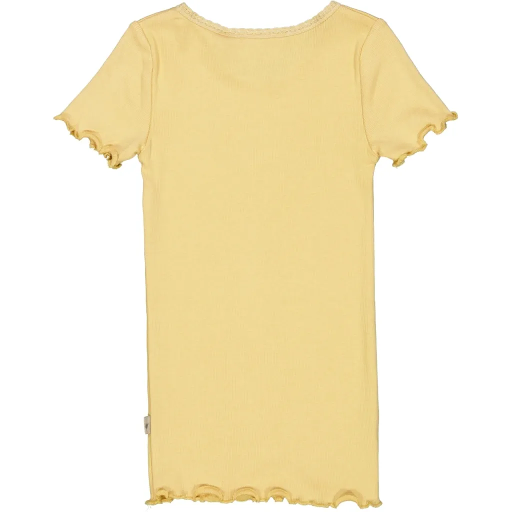 Rib T-Shirt Lace SS