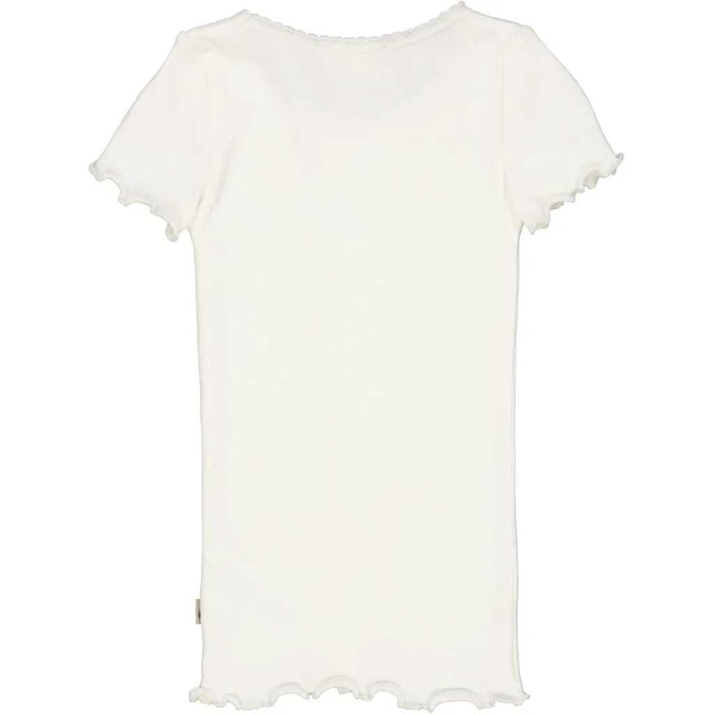 Rib T-Shirt Lace SS