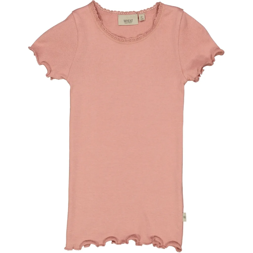 Rib T-Shirt Lace SS