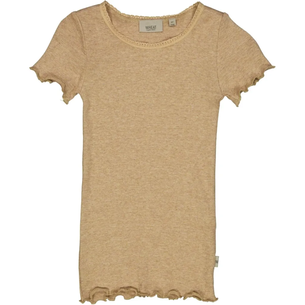 Rib T-Shirt Lace SS
